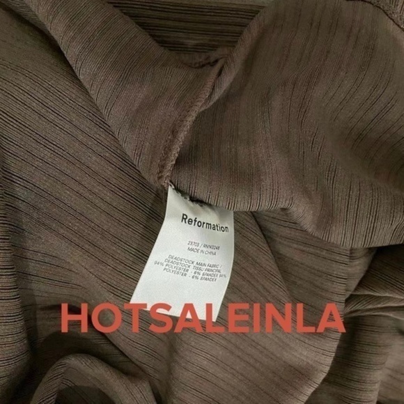 Reformation Benedict Dress in Chestnut *NEW* - Picture 5 of 6